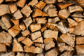 woodpile for natural and rustic background