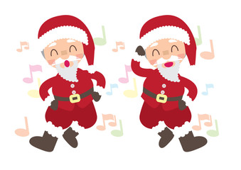Santa Claus dancing character design vector