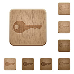 Key wooden buttons