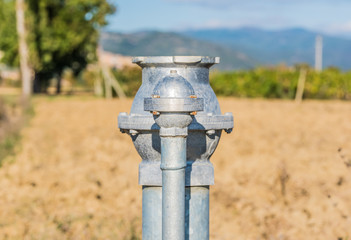 hydrant to irrigate the fields