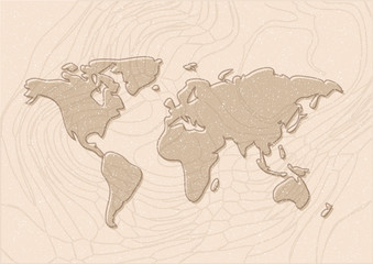 flat antique map illustration vector background
