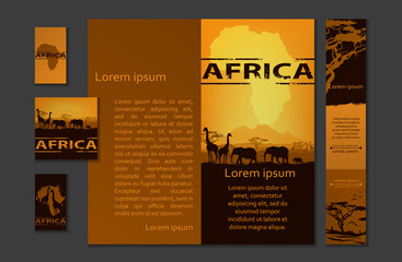 Africa travel design template