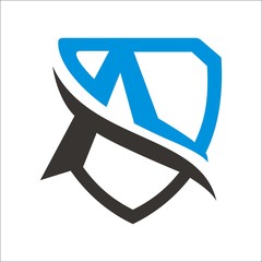 letter A with shield