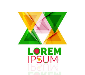 Logo, abstract geometric business icon
