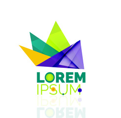 Logo, abstract geometric business icon