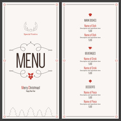 Special Christmas festive menu design - 94480004