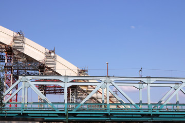 Fototapeta premium new bridge construction site industry
