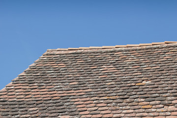 Tile roof from Viscri, Transylvania