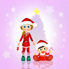 children at Christmas