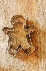Ginger bread man cookie cutter close up