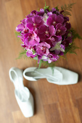 close up of wedding bouquet