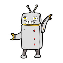 cartoon funny robot