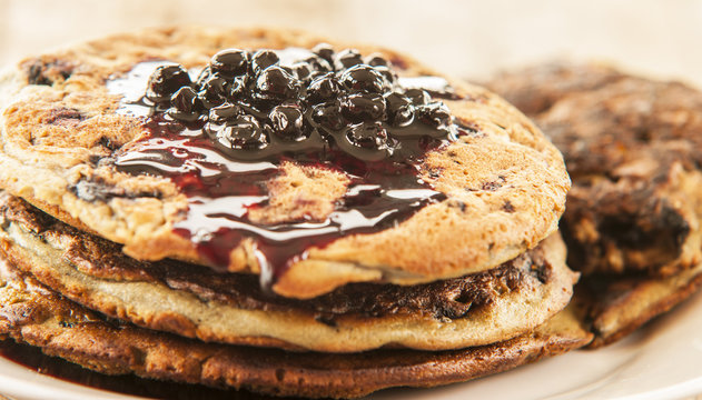 Blueberry Pancake Close up