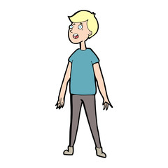 cartoon stressed man