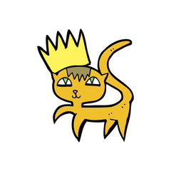 cartoon cat with crown