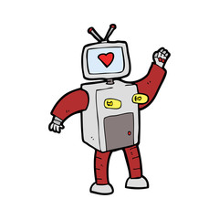 cartoon funny robot