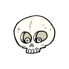 cartoon funny skull
