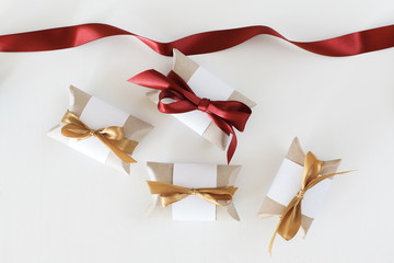 Upcycled toilet paper rolls for Christmas