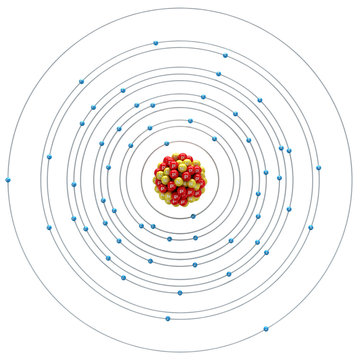 recommend clip art: Barium atom on a white background