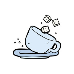 cartoon sugarlumps and cup