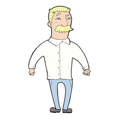 cartoon man with mustache