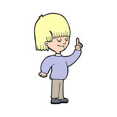 cartoon person with idea