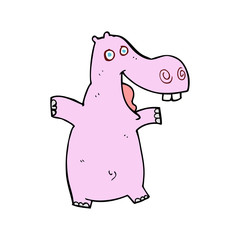 cartoon hippo
