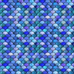 Foto op Plexiglas Kleurrijk Aquarelpatroon met schubben