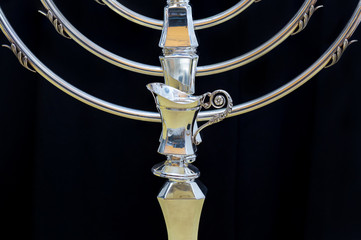 silver Menorah Hanukkah
