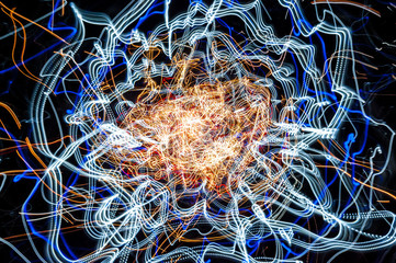 light-trail fireball motion blur abstract
