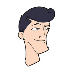 cartoon confident man