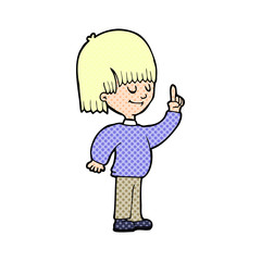 cartoon person with idea