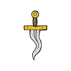 cartoon dagger tattoo