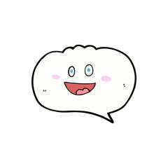 cute cartoon speech balloon