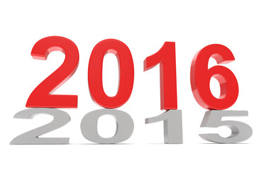 2015-2016 change new year 2016 isolated