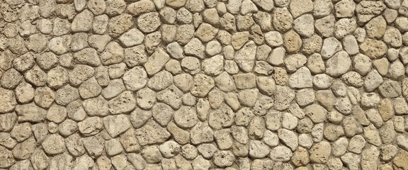 White Limestone Wall Which Look Like Old Texture
