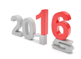 2015-2016 change new year 2016 isolated