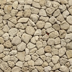 White Limestone Wall Which Look Like Old Texture