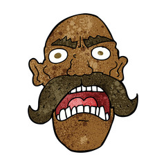 cartoon angry old man