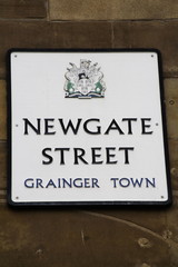 Newgate Street sign in grainger town