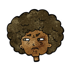 cartoon bitter old woman