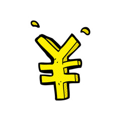 cartoon yen symbol
