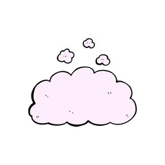 cartoon fluffy pink cloud