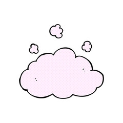 cartoon fluffy pink cloud