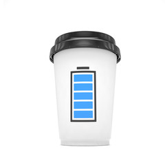 Coffee to go on white