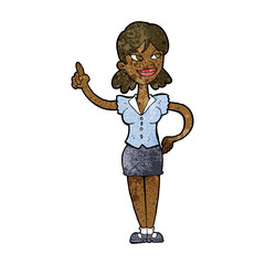 cartoon woman with great idea