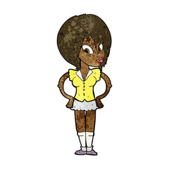cartoon woman with hands on hips