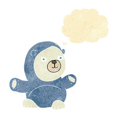 cute cartoon polar bear with thought bubble