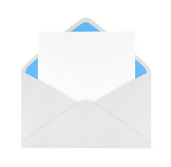 open mail with white blank