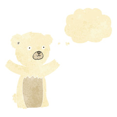 cute cartoon polar bear with thought bubble